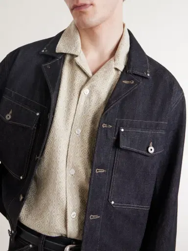 Aimé Leon Dore Novelty Camp-Collar Cotton-Jacquard Shirt - Men | Thumbnail 5