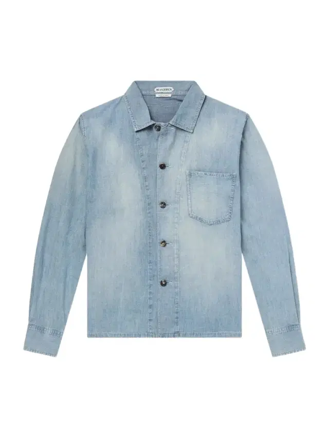 Slant Logo-Appliquéd Panelled Denim Shirt - Men Slant Logo-Appliquéd Panelled Denim Shirt - Men