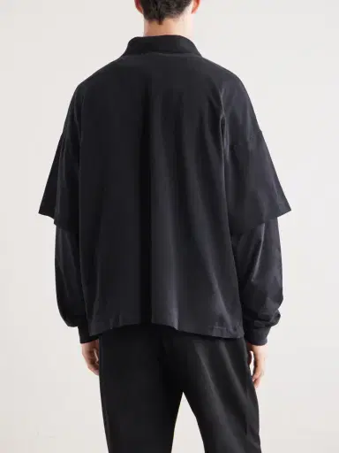 AGOLDE Curren Layered Cotton-Piqué Polo Shirt - Men | Thumbnail 4 AGOLDE Curren Layered Cotton-Piqué Polo Shirt - Men | Thumbnail 4