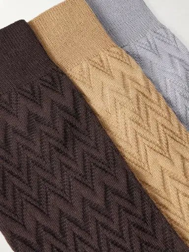 Missoni Three-Pack Crochet-Knit Cotton-Blend Socks - Men | Thumbnail 2
