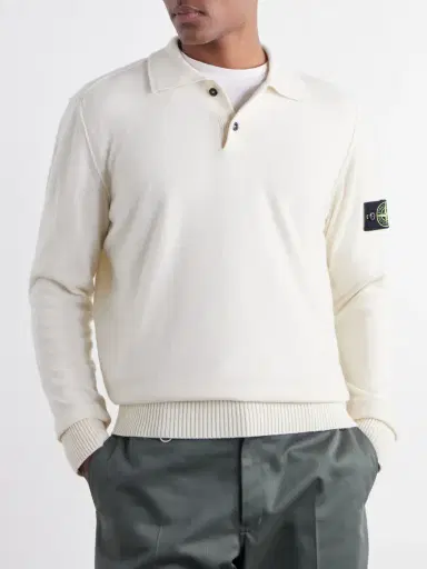 Stone Island Logo-Appliquéd Virgin Wool Polo Shirt - Men | Thumbnail 3 Stone Island Logo-Appliquéd Virgin Wool Polo Shirt - Men | Thumbnail 3