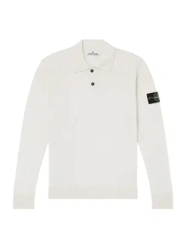 Stone Island Logo-Appliquéd Virgin Wool Polo Shirt - Men | Thumbnail 1 Stone Island Logo-Appliquéd Virgin Wool Polo Shirt - Men | Thumbnail 1