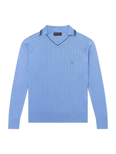 Wales Bonner Roots Logo-Embroidered Knitted Polo Shirt - Men | Thumbnail 1