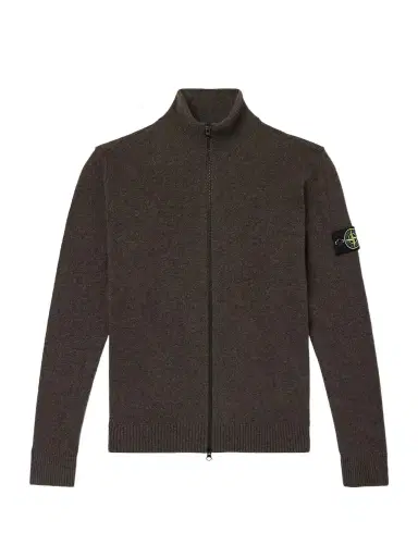 Stone Island Logo-Appliquéd Virgin Wool Zip-Up Cardigan - Men | Thumbnail 1