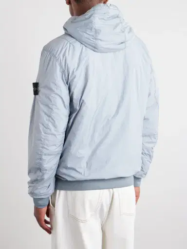 Stone Island Logo-Appliquéd Padded Garment-Dyed Crinkled Recycled Nylon Hooded Jacket - Men | Thumbnail 4