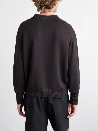 Studio Nicholson Paper Half-Zip Polo Sweater - Men | Thumbnail 4 Studio Nicholson Paper Half-Zip Polo Sweater - Men | Thumbnail 4