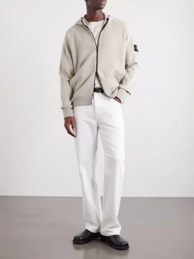 Stone Island Wool-Blend Zip-Up Hoodie - Men | Thumbnail 2 Stone Island Wool-Blend Zip-Up Hoodie - Men | Thumbnail 2