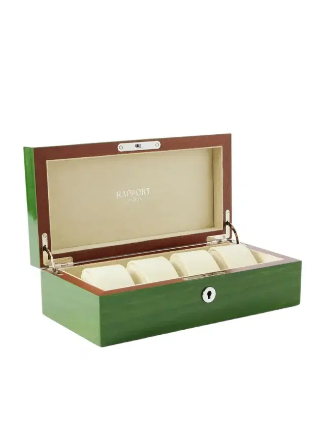 Rapport London Heritage Lacquered Cedar Four-Piece Watch Box - Men