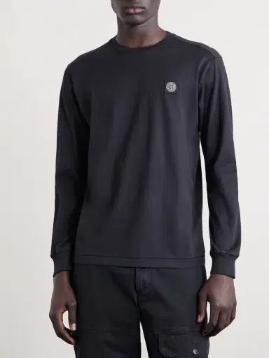 Stone Island Logo-Appliquéd Cotton-Jersey T-Shirt - Men | Thumbnail 3 Stone Island Logo-Appliquéd Cotton-Jersey T-Shirt - Men | Thumbnail 3