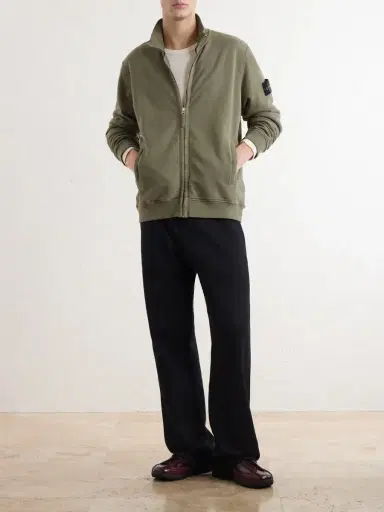 Stone Island Cotton-Jersey Zip-Up Sweater - Men | Thumbnail 2 Stone Island Cotton-Jersey Zip-Up Sweater - Men | Thumbnail 2
