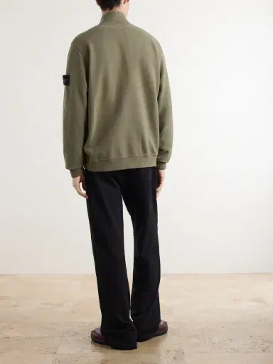 Stone Island Cotton-Jersey Zip-Up Sweater - Men | Thumbnail 4 Stone Island Cotton-Jersey Zip-Up Sweater - Men | Thumbnail 4
