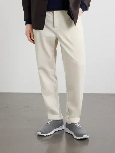 Kiton Logo-Embroidered Stretch-Knit Sneakers - Men | Thumbnail 2 Kiton Logo-Embroidered Stretch-Knit Sneakers - Men | Thumbnail 2