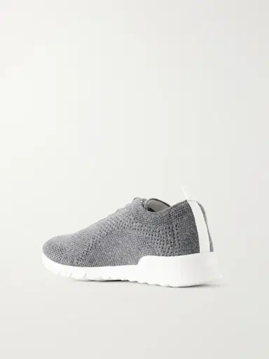 Kiton Logo-Embroidered Stretch-Knit Sneakers - Men | Thumbnail 4 Kiton Logo-Embroidered Stretch-Knit Sneakers - Men | Thumbnail 4