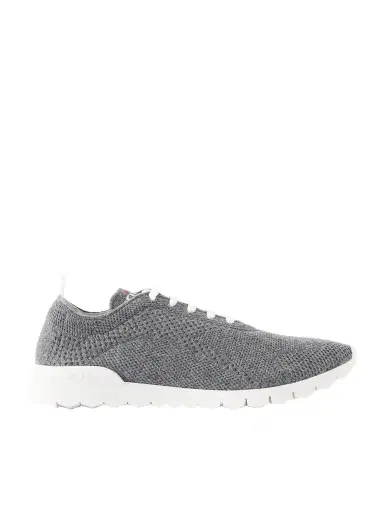 Kiton Logo-Embroidered Stretch-Knit Sneakers - Men | Thumbnail 1 Kiton Logo-Embroidered Stretch-Knit Sneakers - Men | Thumbnail 1