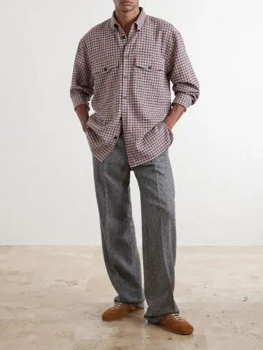 Dries Van Noten Checked Cotton-Blend Flannel Shirt - Men | Thumbnail 2