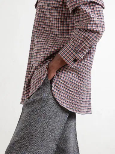 Dries Van Noten Checked Cotton-Blend Flannel Shirt - Men | Thumbnail 5
