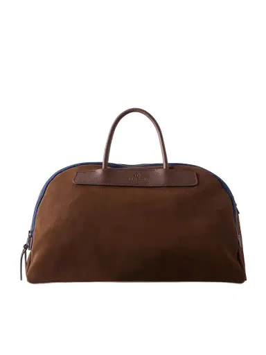 Bleu de Chauffe Sac Voyage Leather-Trimmed Suede Weekend Bag - Men | Thumbnail 1