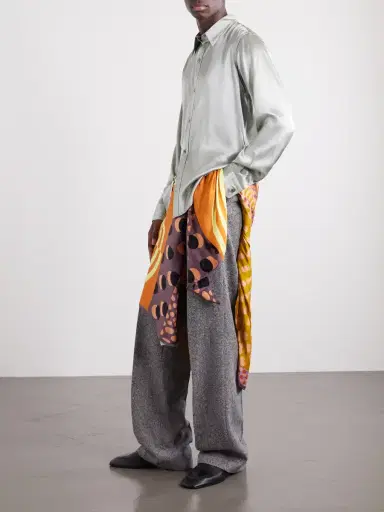 Dries Van Noten Silk-Satin Shirt - Men | Thumbnail 2