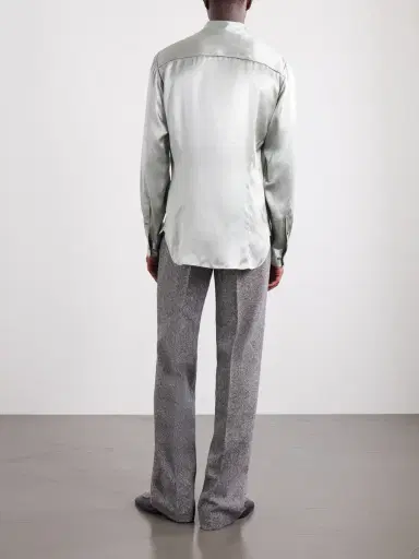 Dries Van Noten Silk-Satin Shirt - Men | Thumbnail 4
