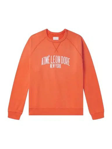 Aimé Leon Dore Logo-Print Cotton-Blend Jersey Sweatshirt - Men | Thumbnail 1 Aimé Leon Dore Logo-Print Cotton-Blend Jersey Sweatshirt - Men | Thumbnail 1