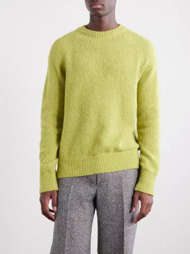 Dries Van Noten Brushed Alpaca-Blend Sweater - Men | Thumbnail 3