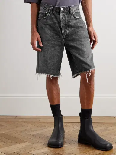 AGOLDE Anson Straight-Leg Frayed Denim Shorts - Men | Thumbnail 3 AGOLDE Anson Straight-Leg Frayed Denim Shorts - Men | Thumbnail 3