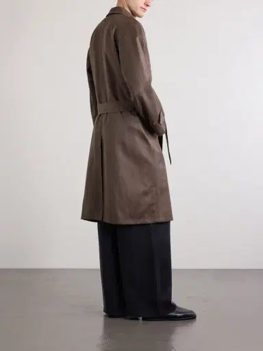 De Bonne Facture Grandad Double-Breasted Wool and Cotton-Blend Coat - Men | Thumbnail 4 De Bonne Facture Grandad Double-Breasted Wool and Cotton-Blend Coat - Men | Thumbnail 4
