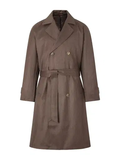 De Bonne Facture Grandad Double-Breasted Wool and Cotton-Blend Coat - Men | Thumbnail 1 De Bonne Facture Grandad Double-Breasted Wool and Cotton-Blend Coat - Men | Thumbnail 1