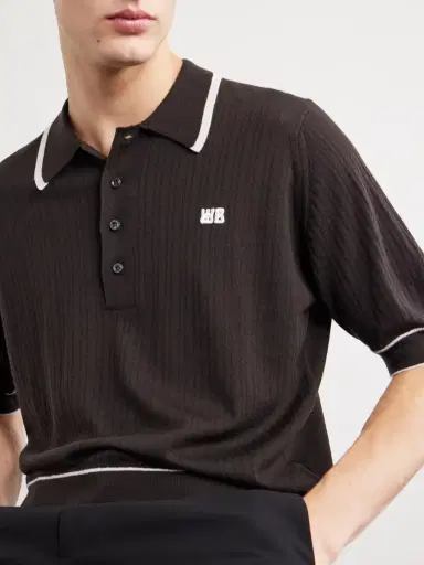 Wales Bonner Blessings Logo-Embroidered Merino Wool Polo Shirt - Men | Thumbnail 5 Wales Bonner Blessings Logo-Embroidered Merino Wool Polo Shirt - Men | Thumbnail 5