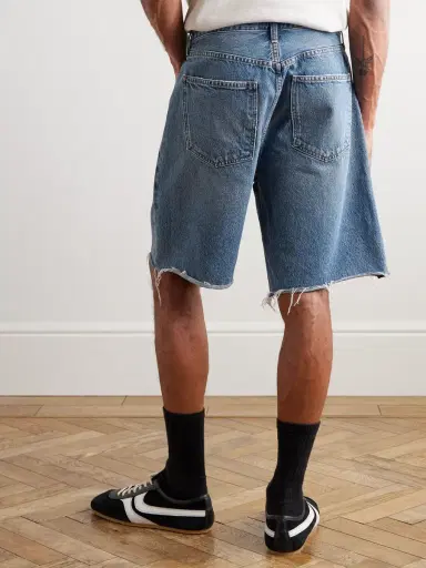 AGOLDE Anson Straight-Leg Frayed Denim Shorts - Men | Thumbnail 4 AGOLDE Anson Straight-Leg Frayed Denim Shorts - Men | Thumbnail 4