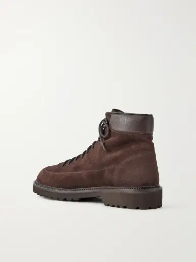 Common Projects Leather-Trimmed Suede Hiking Boots - Men | Thumbnail 4