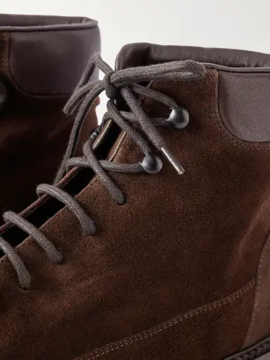 Common Projects Leather-Trimmed Suede Hiking Boots - Men | Thumbnail 5
