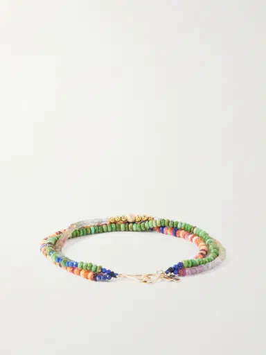Peyote Bird Marrakesh 14-Karat Gold Multi-Stone Beaded Bracelet - Men | Thumbnail 3 Peyote Bird Marrakesh 14-Karat Gold Multi-Stone Beaded Bracelet - Men | Thumbnail 3