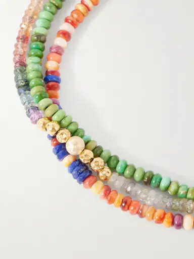 Peyote Bird Marrakesh 14-Karat Gold Multi-Stone Beaded Bracelet - Men | Thumbnail 4 Peyote Bird Marrakesh 14-Karat Gold Multi-Stone Beaded Bracelet - Men | Thumbnail 4