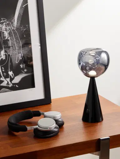 Tom Dixon Melt Portable Silver and Black-Tone LED Lamp - Men | Thumbnail 2 Tom Dixon Melt Portable Silver and Black-Tone LED Lamp - Men | Thumbnail 2
