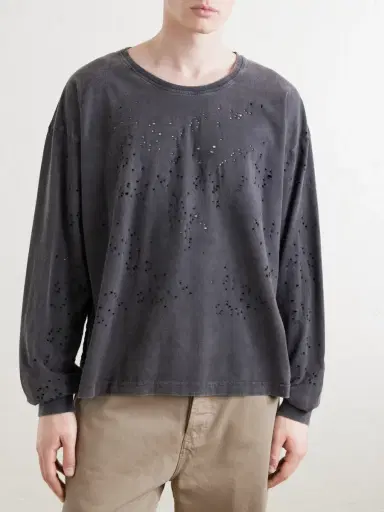 mfpen Distressed Organic Cotton-Jersey T-Shirt - Men | Thumbnail 3 mfpen Distressed Organic Cotton-Jersey T-Shirt - Men | Thumbnail 3