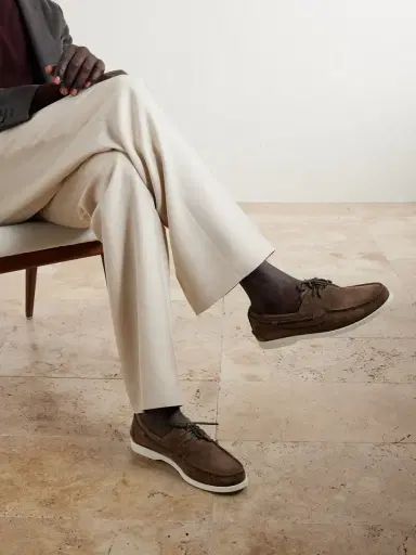 Kiton Suede Boat Shoes - Men | Thumbnail 2