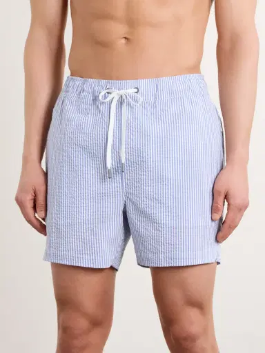Onia Charles Straight-Fit Mid-Length Striped Seersucker Swim Shorts - Men | Thumbnail 2 Onia Charles Straight-Fit Mid-Length Striped Seersucker Swim Shorts - Men | Thumbnail 2
