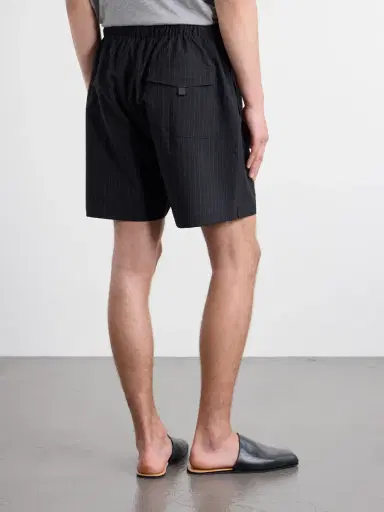 Studio Nicholson Starboard Wide-Leg Cotton and Wool-Blend Drawstring Shorts - Men | Thumbnail 4 Studio Nicholson Starboard Wide-Leg Cotton and Wool-Blend Drawstring Shorts - Men | Thumbnail 4