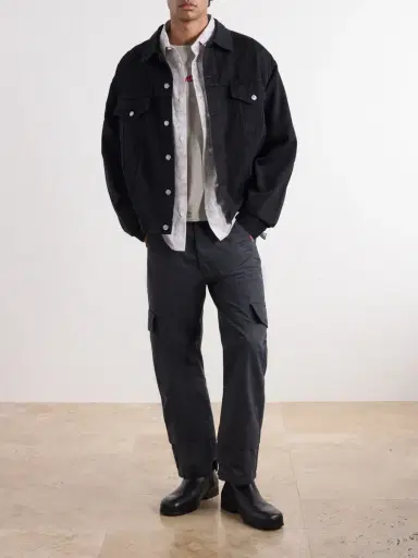 ADON Straight-Leg Cotton Herringbone Trousers - Men | Thumbnail 2 ADON Straight-Leg Cotton Herringbone Trousers - Men | Thumbnail 2