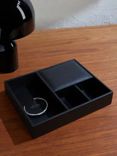 Smythson Valet Panama Cross-Grain Leather Tray - Men | Thumbnail 2