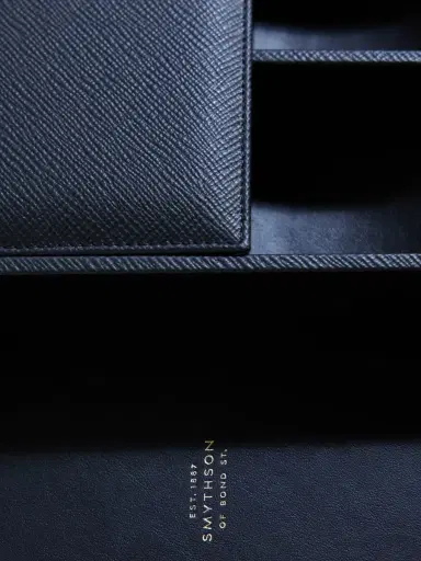 Smythson Valet Panama Cross-Grain Leather Tray - Men | Thumbnail 4
