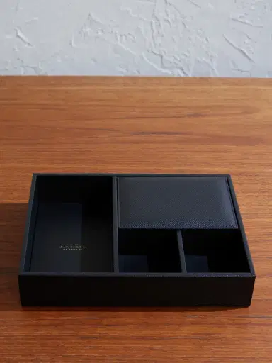 Smythson Valet Panama Cross-Grain Leather Tray - Men | Thumbnail 1