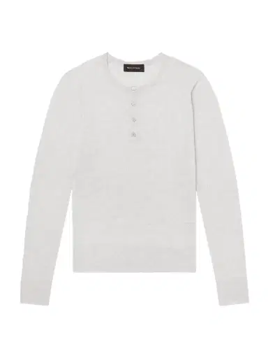 Wales Bonner Nile Ribbed Wool Henley T-Shirt - Men | Thumbnail 1 Wales Bonner Nile Ribbed Wool Henley T-Shirt - Men | Thumbnail 1