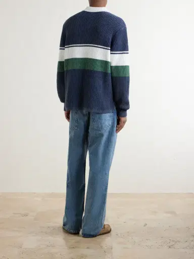 Aimé Leon Dore Knitted Cotton Rugby Polo Sweater - Men | Thumbnail 4