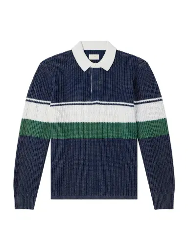 Aimé Leon Dore Knitted Cotton Rugby Polo Sweater - Men | Thumbnail 1