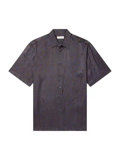Dries Van Noten Camp-Collar Printed Satin Shirt - Men | Thumbnail 1