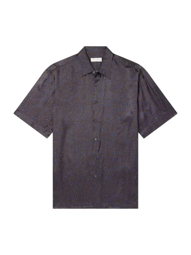 Dries Van Noten Camp-Collar Printed Satin Shirt - Men
