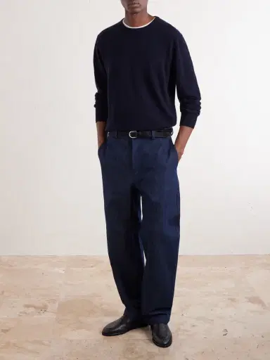 De Bonne Facture Balloon Tapered Denim Trousers - Men | Thumbnail 2