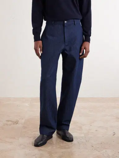 De Bonne Facture Balloon Tapered Denim Trousers - Men | Thumbnail 3